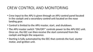 Comprehensive Overview of Aircraft Auxiliary Power Units (APUs) | PPTX