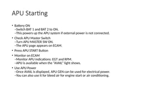 Comprehensive Overview of Aircraft Auxiliary Power Units (APUs) | PPTX