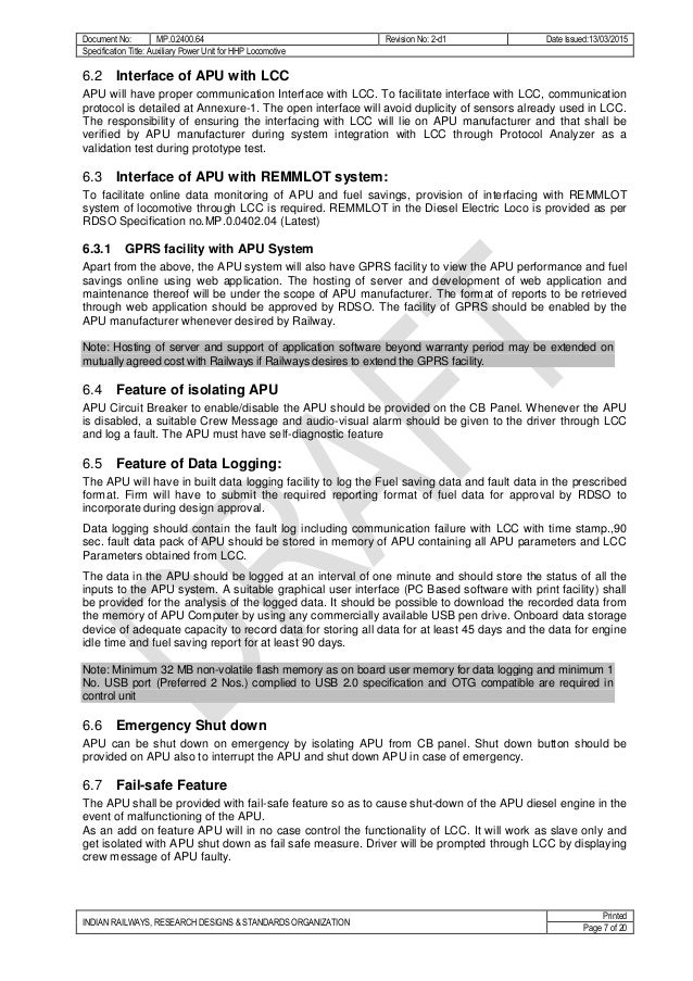 Apu rdsodraft specificationmp0240064priliminary revised draft a…