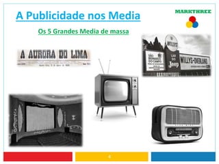 Os 5 Grandes Media de massa
A Publicidade nos Media
4
 
