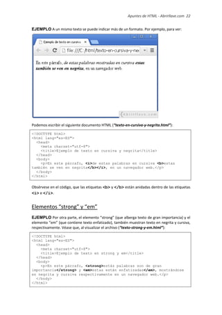 Apuntes de HTML | PDF