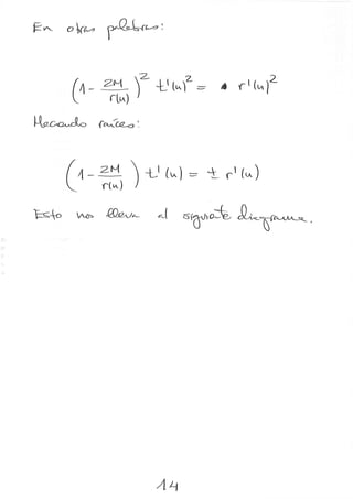 Primer ejemplo de espacio-tiempo curvo (y ii)