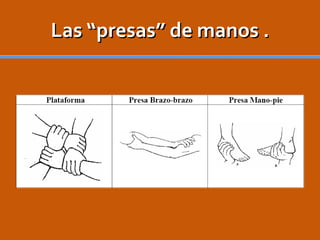 Las “presas” de manos . 