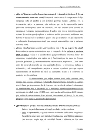 Apuntes condición física 3º