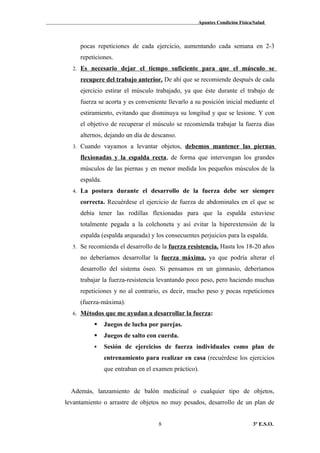 Apuntes condición física 3º