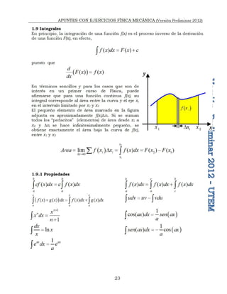 APUNTES CON EJERCICIOS FÍSICA MECÁNICA (Versión Preliminar 2012)
23
 