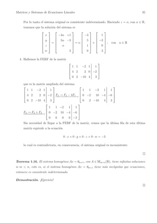 Matriz Inconsistente guia algebra de lineal Msc.Jorge Campos | PDF