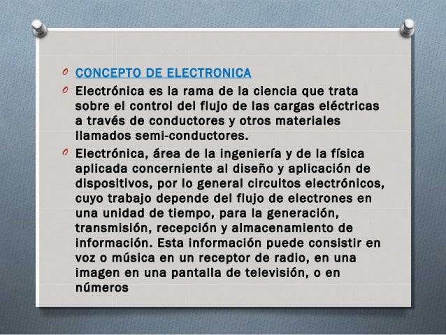 INTRODUCCION A LA ELECTRONICA