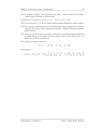Ì Å ¾º Ì 
Ò 
 × Ö 
Ù ÒØÓº ÓÑ Ò ØÓÖ ½¿
´ µ È Ö Ù Ö Ð ÓÑ ÒÓ¸ × Ø ¬
 × 
 Ò ÙÒ Ù Óº Ë Ò Ó ÕÙ Ø Ò ¾ ¬
 ×¸

Ù ÒØÓ× Ù Ó× Ö ÒØ × × ÔÙ Ò 
 Ö
´ µ Ê ×Ù ÐÚ Ð × 
Ù 
 ÓÒ × ´ µ ¾ Ò ¿ ÎÒ ¾ ´ µ ÎÒ ¾   Ò ¾ ½ ¼
´ µ ÓÒ × × Ô × × ½¸ ¾¸ ¸ ½¼¸ ¾¼ Ý ¼ Ù ÒØ × Ô × × Ö ÒØ × × ÔÙ Ò Ö Ð Þ Ö
´ µ ÓÒ ÙÒ ÖÙÔÓ ½¾ ÐÙÑÒÓ× ÙÒ 
ÙÖ×Ó Ò 
 Ö× 
Ù ØÖÓ ÕÙ ÔÓ× ØÖ × Ô Ö×ÓÒ ×

 ÙÒÓ Ô Ö × ×Ø Ö 
Ù ØÖÓ ÜÔÓ× 
 ÓÒ × ×Ø ÒØ ×º Ù ÒØ × ÓÖÑ 
 ÓÒ × ×Ø ÒØ ×
ÔÙ Ò 
 Ö×
´ µ Ë Ø Ò Ò 
 Ò
Ó Ð ÖÓ× ÞÙÐ ×¸ ØÖ × Ò ÖÓ×Ý × Ø Ð Ò
Ó×¸ 
Ù ÒØ × Ñ Ò Ö × Ö ÒØ ×
× ÔÙ Ò Ð Ò Ö Ò ÙÒ ×Ø ÒØ × Ò 
ÓÐÓ
 Ö× ÙÒØÓ× ÐÓ× Ð Ñ ×ÑÓ 
ÓÐÓÖ ´×
×ÙÔÓÒ ÕÙ ÐÓ× Ð ÖÓ× ×ÓÒ ×Ø ÒØÓ×µº
´ µ Ð
ÙÐ Ð × × Ù ÒØ × ÔÓØ Ò
 ×
´¾ ·Üµ ´ ¿·Üµ ´  Üµ ´Ü  ¾Ýµ
´ ¼µ Ê ×Ù ÐÚ
´ µ Ò ¿ ¿ ¡´Ò  ¾µ ´ µ Ò · ¾Ò  ½ ´
µ ¿Ò  ½
½¼
¿Ò  ½
½
¾Æ 
 ÐÐ Ö ØÓ » ×Ø ×Ø 
 Áº ºËº º ÈÙÐ Ó ÊÙ Óº ÓÒ Ö ×
 