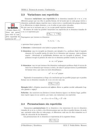 Ì Å ¾º Ì 
Ò 
 × Ö 
Ù ÒØÓº ÓÑ Ò ØÓÖ
¾º¿ Î Ö 
 ÓÒ × 
ÓÒ Ö Ô Ø 
 ÓÒ
Ù ÒØÓ Ò ÖÓ Ø
Ø Ò × ÕÙ ×Ø Ö
Ô Ö Ø Ò Ö Ð 
ÓÑ¹
ÔÐ Ø × ÙÖ

 ÖØ Ö ÐÓ× ½
ÄÐ Ñ ÑÓ× Ú Ö 
 ÓÒ × 
ÓÒ Ö Ô Ø 
 ÓÒ Ñ Ð Ñ ÒØÓ× ØÓÑ Ó× Ò Ò Ò¸ ÐÓ×
Ö ÒØ × ÖÙÔÓ× ÕÙ 
ÓÒ ÐÐÓ× × ÔÙ Ò ÓÖÑ Ö¸ Ø Ð ÑÓ Ó ÕÙ Ò 
 ÖÙÔÓ ÒØÖ Ò Ò
Ð Ñ ÒØÓ×¸ ÔÙ Ò Ó Ð ÙÒÓ Ö Ô Ø Ö× ÙÒ Ó Ú Ö × Ú 
 × Ý 
ÓÒ× Ö Ò Ó Ó× ÖÙÔÓ× ×Ø ÒØÓ×
× × Ö Ò
 Ò Ò Ð ÙÒ Ð Ñ ÒØÓ¸ Ó Ò Ð ÓÖ Ò Ò ÕÙ ×Ø Ò 
ÓÐÓ
 Ó×º
Ò ×Ø 
 ×Ó ÒÓ × Ò 
 × Ö Ó ÕÙ Ò Ñ Ý ÕÙ ÔÙ Ö Ô Ø Ö× Ð Ñ ÒØÓ×º
Ð ÒÙÑ ÖÓ ØÓ × Ð × ÔÓ× Ð × Ú Ö 
 ÓÒ × 
ÓÒ Ö Ô Ø 
 ÓÒ Ñ Ð Ñ ÒØÓ× ØÓÑ Ó×
Ò Ò Ò × Ö ÔÖ × ÒØ ÔÓÖ
Î ÊÑ Ò Ó Î ÊÒ
Ñ
ËÙÔÓÒ ÑÓ× ÕÙ Ø Ò ÑÓ× Ñ Ð Ñ ÒØÓ×
½ ¾ ¿ ¡¡¡ Ñ
Ý ÕÙ Ö ÑÓ× 
 Ö ÖÙÔÓ×
½ Ð Ñ ÒØÓ Ú ÒØ Ñ ÒØ ×ÓÐÓ Ö Ñ ÖÙÔÓ× ×Ø ÒØÓ×º
¾ Ð Ñ ÒØÓ× ÙÒ Ú Þ ×
Ó Ó ÙÒ Ð Ñ ÒØÓ¸ ÔÓÖ ÑÔÐÓ Ð ½¸ ÔÓ ÑÓ× Ð Ö Ð × ÙÒ Ó
Ð Ñ ÒØÓ Ð ÔÓ× Ð Ô Ö ÒØÖ ÐÓ× Ñ Ð Ñ ÒØÓ× ÕÙ Ø Ò ÑÓ× ßÔÙ × ÔÓ ÑÓ×
Ö Ô Ø Öß¸ Ó Ø Ò Ò Ó Ñ ÔÓ× Ð × ×Ø ÒØ × ÙÒ Ú Þ ×
Ó Ó Ð ÔÖ Ñ ÖÓº ÓÑÓ
ÔÓ ÑÓ× ×
Ó Ö Ð ÔÖ Ñ ÖÓ ÒØÖ ÐÓ× Ñ Ð Ñ ÒØÓ× ÔÓ× Ð × Ö ×ÙÐØ ÙÒ ØÓØ Ð
Ñ ¡Ñ Ñ¾ ÖÙÔÓ×
¿ Ð Ñ ÒØÓ× ÙÒ Ú Þ ÕÙ Ø Ò ÑÓ× Ó× Ð Ñ ÒØÓ× 
Ù Ð ×ÕÙ Ö ÔÓ ÑÓ× Ð Ö Ð Ø Ö
 ÖÓ
ÒØÖ ÐÓ×Ñ Ð Ñ ÒØÓ×ÕÙ Ø Ò ÑÓ× × 
 Ö¸ 
 Ñ¾ Ô Ö × Ü ×Ø Ò Ñ ÔÓ× Ð ×
ÓÖÑ Ö ØÖ Ó× Ý ÔÓÖ Ø ÒØÓ Ò ØÓØ Ð Ó Ø Ò Ö ÑÓ×
Ñ¾ ¡Ñ Ñ¿ ÖÙÔÓ×
Ë Ù Ò Ó Ð Ö ÞÓÒ Ñ ÒØÓ × ÐÐ Ð 
ÓÒ
ÐÙ× ÓÒ ÕÙ ÐÓ× ÔÓ× Ð × ÖÙÔÓ× ÕÙ × ÔÙ Ò
ÓÖÑ Ö 
ÓÒ Ñ Ð Ñ ÒØÓ× ØÓÑ Ó× Ò Ò Ò Ò ×Ø 
 ×Ó ×ÓÒ
Î ÊÑ Ò ÑÒ
ÑÔÐÓ ¾º¿º½ Ù ÒØÓ× 
 Ö 
Ø Ö × Ð Ð ØÓ ÅÓÖ× × ÔÓ Ö Ò ×
Ö Ö ÙØ Ð Þ Ò Ó × ¹
ÒÓ× ´ÔÙÒØÓ× Ó Ö Ý ×µ
ËÓÐÙ
 ÓÒ Ó× 
 Ö 
Ø Ö × ×ÓÒ ×Ø ÒØÓ× × Ø Ò Ò ×Ø ÒØÓ× × ÒÓ× Ó Ò ×Ø ÒØÓ ÐÙ Ö¸ ÔÙ Ò¹
Ó× Ö Ô Ø Ö × ÒÓ× Ò ÙÒ 
 Ö 
Ø Ö¸ ÔÓÖ Ø ÒØÓ¸ ×ÓÒ Ú Ö 
 ÓÒ × 
ÓÒ Ö Ô Ø 
 ÓÒ
Ñ ¾ Ò µ Î Ê¾ ¾
¾º È ÖÑÙØ 
 ÓÒ × × Ò Ö Ô Ø 
 ÓÒ
ÄÐ Ñ Ö ÑÓ× Ô ÖÑÙØ 
 ÓÒ × Ñ Ð Ñ ÒØÓ× Ð × Ú Ö 
 ÓÒ × ×Ó× Ñ Ð Ñ ÒØÓ×
ØÓÑ Ó× Ñ Ò Ñ¸ × 
 Ö¸ ÐÓ× Ú Ö×Ó× ÖÙÔÓ× ÕÙ 
ÓÒ ÐÐÓ× × ÔÙ Ò ÓÖÑ Ö¸ ÑÓ Ó
ÕÙ ¸ ÒØÖ Ò Ó ØÓ Ó× ÐÐÓ× Ò 
 ÖÙÔÓ¸ × Ö Ò
 Ò 
 ÙÒÓ ÐÐÓ× ×ÓÐ Ñ ÒØ Ò Ð
ÓÖ Ò 
ÓÐÓ
 
 ÓÒ ÐÓ× Ð Ñ ÒØÓ×º
Ä × Ô ÖÑÙØ 
 ÓÒ × Ñ Ð Ñ ÒØÓ× × Ö ÔÖ × ÒØ Ò Ð × Ù ÒØ ÓÖÑ
ÈÑ ÎÑ Ñ
¾Æ 
 ÐÐ Ö ØÓ » ×Ø ×Ø 
 Áº ºËº º ÈÙÐ Ó ÊÙ Óº ÓÒ Ö ×
 