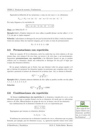 Ì Å ¾º Ì 
Ò 
 × Ö 
Ù ÒØÓº ÓÑ Ò ØÓÖ
Ë Ù Ò Ó Ð ¬Ò 
 ÓÒ Ð × Ú Ö 
 ÓÒ × Ý 
ÓÑÓ Ò ×Ø 
 ×Ó Ò Ñ¸ Ó Ø Ò ÑÓ×
ÎÑ Ñ ÈÑ Ñ ¡´Ñ  ½µ¡¡¡´Ñ  Ñ ·½µ Ñ ¡´Ñ  ½µ¡¡¡½
ÈÓÖ Ø ÒØÓ ÐÐ ÑÓ× Ð 
ÓÒ
ÐÙ× ÓÒ
ÈÑ Ñ ¡´Ñ  ½µ¡´Ñ  ¾µ¡¡¡½ Ñ
ÆÓØ ÔÓÖ ¬Ò 
 ÓÒ ¼ ½
ÑÔÐÓ ¾º º½ Ù ÒØÓ× ÒÙÑ ÖÓ× 
 Ò
Ó 
 Ö × × ÔÓ× Ð ÓÖÑ Ö 
ÓÒ Ð × 
 Ö × ½¸ ¿¸ ¸
¸ ¸ × Ò ÕÙ × Ö Ô Ø Ò Ò ÙÒ
ËÓÐÙ
 ÓÒ 
 ÒÙÑ ÖÓ × ×Ø Ò Ù ÓØÖÓÔÓÖ Ð 
ÓÐÓ
 
 ÓÒ Ð 
 Ö ×Ý ØÓ Ó×ÐÓ× ÒÙÑ ÖÓ×
Ø Ò Ò Ð × Ñ ×Ñ × 
 Ö × × Ò Ö Ô Ø Ö× Ò Ò ÙÒ ¸ ÔÓÖ ÐÓ Ø ÒØÓ × ØÖ Ø Ô ÖÑÙØ 
 ÓÒ ×
È ¡ ¡¿¡¾¡½ ½¾¼
¾º È ÖÑÙØ 
 ÓÒ × 
ÓÒ Ö Ô Ø 
 ÓÒ
Ó ÙÒ 
ÓÒ ÙÒØÓ Å Ñ Ð Ñ ÒØÓ×¸ ÒØÖ ÐÓ× 
Ù Ð × Ý ÙÒ 
 ÖØÓ ÒÙÑ ÖÓ ÙÒ
Ñ ×Ñ 
Ð × ¸ ÓØÖÓ ÒÙÑ ÖÓ ÓØÖ 
Ð × ¸ ÙÒ Ø Ö
 ÖÓ 
 ÓØÖ 
Ð × ¸ Ý × ×Ù
 × Ú Ñ ÒØ ¸
ÐÐ Ñ Ö ÑÓ× Ô ÖÑÙØ 
 ÓÒ × 
ÓÒ Ö Ô Ø 
 ÓÒ Ð × Ö ÒØ × ÓÖÑ × Ò ÕÙ × ÔÙ Ò
ÓÖ Ò Ö ×Ó× Ñ Ð Ñ ÒØÓ×¸ ÓÒ ÙÒ ÓÖ Ò 
 ÓÒ × ×Ø Ò Ù ÓØÖ ÔÓÖ Ð ÐÙ Ö ÕÙ
Ó
ÙÔ Ò Ó× Ð Ñ ÒØÓ× ×Ø ÒØÓ×º
ÙÒ ÖÙÔÓ 
Ù ÐÕÙ Ö ÕÙ × ÓÖÑ ¸ Ý ÕÙ Ð Ñ Ò Ö ØÓ Ó× ÐÓ× ÖÙÔÓ× Ù Ð × Ð
ÕÙ × Ö Ú Ò Ô ÖÑÙØ Ö ÐÓ× Ð Ñ ÒØÓ× Ù Ð × Ò ÔÓ× 
 ÓÒ × ÕÙ Ó
ÙÔ Ò ÒØÖ × ÕÙ
ÕÙ Ú Ð Ô ÖÑÙØ Ö Ð ÒÙÑ ÖÓ Ð Ñ ÒØÓ× Ð Ñ ×Ñ 
Ð × º × ¸ × Ó Ø Ò Ð ÓÖÑÙÐ
È 
 ¡¡¡
Ñ
Ñ
¡ ¡
 ¡¡¡
ÑÔÐÓ ¾º º½ Ù ÒØÓ× ÒÙÑ ÖÓ× ×Ø ÒØÓ× Þ 
 Ö × × ÔÙ Ò ×
Ö Ö 
ÓÒ Ð × 
 Ö ×
½¸ ½¸ ½¸ ½¸ ¾¸ ¾¸ ¾¸ ¿¸ ¿¸
ËÓÐÙ
 ÓÒ
È ¿ ¾
½¼
½¼
¡¿ ¡¾ ½¾ ¼¼
¾º ÓÑ Ò 
 ÓÒ × × Ò Ö Ô Ø 
 ÓÒ
Ö × 
 Ô Þ Ú ¹
Ö Ù Ö 
Ù ÒØ × 
ÓÑ¹
Ò 
 ÓÒ × ÔÓ× Ð ×
Ý Ò Ð ×ÓÖØ Ó
Ä ÈÖ Ñ Ø Ú
Ë ÐÐ Ñ Ò 
ÓÑ Ò 
 ÓÒ × × Ò Ö Ô Ø 
 ÓÒ Ñ Ð Ñ ÒØÓ×¸ ØÓÑ Ó× Ò Ò Ò¸ ÐÓ×
Ö ÒØ × ÖÙÔÓ× ÕÙ × ÔÙ Ò ÓÖÑ Ö 
ÓÒ ÐÓ× Ñ Ð Ñ ÒØÓ×¸ ÑÓ Ó ÕÙ Ò 
 ÖÙÔÓ
ÒØÖ Ò Ò ÐÐÓ×¸ Ö Ò
 Ò Ó× ÙÒ ÖÙÔÓ ÓØÖÓ Ò¸ Ð Ñ ÒÓ×¸ ÙÒÓ ×Ù× Ð Ñ ÒØÓ×º
Ä × 
ÓÑ Ò 
 ÓÒ × Ñ Ð Ñ ÒØÓ× ØÓÑ Ó× Ò Ò Ò × Ö ÔÖ × ÒØ Ò ÔÓÖ
Ñ Ò Ó Ò
Ñ
ËÙÔÓÒ ÑÓ× ÕÙ Ø Ò ÑÓ× Ñ Ð Ñ ÒØÓ× ×Ø ÒØÓ×
½ ¾ ¿ ¡¡¡ Ñ
Ë ÐÐ ÑÓ× Ð × Ú Ö 
 ÓÒ × Ñ Ð Ñ ÒØÓ× ØÓÑ Ó× Ò Ò Ò¸ Ó Ø Ò ÑÓ× ÕÙ ÙÒ ÖÙÔÓ
ÓÖÑ Ó¸ ÔÓÖ ÑÔÐÓ¸ ÔÓÖ ÐÓ× Ð Ñ ÒØÓ× ½ ¾ ¿ ¡ Ò Ô Ö 
 Ö Ö Ô Ø Ó Ø ÒØ × Ú 
 × 
ÓÑÓ
¾Æ 
 ÐÐ Ö ØÓ » ×Ø ×Ø 
 Áº ºËº º ÈÙÐ Ó ÊÙ Óº ÓÒ Ö ×
 