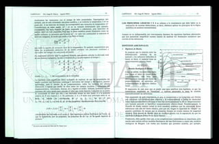 Analicemos las variaciones con el tiempo de tales propiedades. Supongamos, por
ejemplo, que se está calentando una pieza metálica, y se controla la temperatura Ten un
punto fijo. A un intervalo de tiempo At corresponderá una variación de temperatura AT.
Consideremos el valor medio AT / At en un instante determinado (por ejemplo,
exactamente una hora después de haber empezado a calentarse), para intervalos de
tiempo cada vez más pequeños. Para que la pieza metálica pueda idealizarse como un
medio continuo, es necesario que la razón AT / At varíe con continuidad al reducirse el
intervalo temporal, de modo que exista y sea finito el límite
AT _dT
l l
™ Ar "
que mide la rapidez de variación local de la temperatura. En general, supondremos que
todas las propiedades intensivas de un medio continuo son funciones continuas y
derivables del tiempo, en cada punto del medio.
Es importante recordar aquí la siguiente fórmula, que permite calcular la derivada total
de una función cualquiera, escalar o vectorial f(x,y,z,t) con respecto al tiempo t:
• df df df df df
J
dt dt dx dy bz
df df df df
= — + — v r + — - V v + { - V2
dt dx x
dy y
dz
siendo vx, vy, vz las componentes de la velocidad.
La hipótesis cuyo significado físico acabamos de explicar, de que las propiedades del
medio continuo son funciones continuas y derivables del tiempo y del espacio, permite
aprovechar, para el estudio de su comportamiento, todos los recursos del cálculo
diferencial, y operar por medio de ellos sobre los campos escalares y vectoriales (de
desplazamientos, velocidades, fuerzas, etc.), ligados a.1 medio. Además, podremos aplicar
teoremas del valor medio para calcular el valor que cierta función/adquiere en un punto
B, conociendo el valor que ella y sus derivadas toman en otro punto A y la posición
relativa de B con respecto a A. En particular, si A y B están muy próximos entre sí; es
decir, si, siendo las coordenadas de A xQ, y0, z0, las de B son
x0 + A*, + Ay, z0+Az con Ax, Ay, Az muy pequeños, consideraremos lícito escribir
f ( B ) = f ( A ) + {?£ Ax + Ay +
d
L
dz
Az
calculándose las derivadas en el punto A. Esto resulta por utilizar la fórmula de Taylor, en
que se desprecian, por su pequeñez, las potencias de Ax, Ay, Az de grado superior al
**
pnmero.
* Fin de la cita textual del libro del Dr. Enzo Levi
LOS PRINCIPIOS LÓGICOS 3 Y 4 se refieren a la consistencia que debe haber en la
realización de nuestras deducciones, es decir, debemos aplicar los principios de la lógica
simbólica en nuestros razonamientos.
Aunque no es indispensable, por conveniencia, haremos las siguientes hipótesis adicionales
que nos permitirán simplificar nuestro intento de analizar los fenómenos mecánicos que
ocurren en las estructuras.
HIPÓTESIS ADICIONALES
1 Hipótesis de Hooke.
Se propone que la relación entre las
deformaciones unitarias de un
material y los esfuerzos inducidos es
lineal, es decir, el material tiene un
comportamiento elástico lineal.
{S }=[*]{ e }
Modelo Reológico de Hooke.
Como es sabido, los materiales reales
(ver figura al lado) no tienen dicho
comportamiento, más bien, para
deformaciones menores del límite de
proporcionalidad, se aproxima su
comportamiento al supuesto elástico
lineal.
El argumento de más peso que se puede usar para justificar esta hipótesis, es que las
matemáticas empleadas se "linealizan" y vuelven alcanzable la meta de modelar
matemáticamente las estructuras.
Otro argumento de gran importancia, es que, si mantenemos a los materiales que forman
una estructura con deformaciones menores a la correspondiente al límite de elasticidad
lineal (aproximadamente 0.002 para el caso del acero estructural A-36) el comportamiento
será bastante parecido al hipotético comportamiento elástico-lineal. Paradójicamente, la
filosofía de diseño sísmico actual (a nivel mundial) establece que las estructuras deben
deformarse más allá del límite elástico, para que así, tengan la capacidad de "disipar" las
grandes cantidades de energía que se presentan durante un evento sísmico de magnitud
extrema. Esta manera de diseñar entra en conflicto directo con la suposición de que los
materiales trabajarán dentro de su límite elástico.
Deformación £, pulg/pulg
 