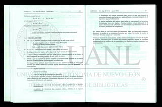 La fuerza en cada barra es:
Fj= k]. Areai y F2= k2. Areai
y la elongación es:
e i = e 2 = Areal
finalmente, la deformación unitaria es:
A real
Sl = S2 =
J-J
Con lo cual hemos realizado el análisis completo del sistema estructural.
1.5.2 OBSERVACIONES
• A k¡ y k2 los podemos interpretar como la rigidez axial de cada barra, es decir:
A mayor rigidez axial, se requiere mayor fuerza para
producir un desplazamiento unitario
Y a la suma la llamaremos rigidez total del sistema.
• Si A2 = 2Ai, la fuerza que toma la barra 2 será el doble de la barra 1.
• El elemento de mayor rigidez deberá soportar la mayor parte de la fuerza actuante.
• La fuerza elástica restauradora total que actúa sobre el extremo derecho de las barras se
obtuvo sumando las contribuciones de cada una de las barras.
• Debido a que los vectores de fuerzas actuantes y resistentes están actuando en la misma
dirección, podemos sumar algebraicamente sus magnitudes.
• Para desarrollar el método físico-matemático que nos permitirá analizar las estructuras
formadas por barras, deberemos manejar algunas herramientas analíticas aprendidas en
cursos previos:
• Álgebra matricial
• Geometría euclidiana
• Teoría de las barras (resistencia de materiales)
A lo largo de estos apuntes, haremos la presentación de la teoría y el método propuesto
para el análisis de las estructuras. La secuencia elegida por el autor en la presentación y
demostración del método es la siguiente:
• Análisis de estructuras tipo armadura clásica, definida en el espacio
bidimensional.
• Ampliación del método planteado para incluir el caso más general de
estructuras formadas por barras con rigidez a flexión y cortante trabajando en el
hipotético espacio bidimensional.
• Nueva ampliación del método para incluir el caso general de estructuras
formadas por barras con rigidez a flexión, torsión y cortante trabajando en el
espacio tridimensional. Estructuras que encontraremos y deberemos resolver en
la práctica profesional de la ingeniería.
Así, iremos desde el caso más simple de estructura, hasta los casos más complejos;
abarcando el estudio de las estructuras formadas por barras. Sin incluir el estudio de
estructuras formadas con placas o cascarones.
Durante el desarrollo de estos apuntes, se irán introduciendo algunos conceptos de álgebra
de matrices, necesarios para la claridad del método propuesto, además de conceptos
fundamentales de la mecánica de los materiales y los elementos simples construidos con
estos materiales.
 