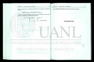 carga, sean menores que las resistencias, reducidas por los. factores de reducción de
resistencia:
Acción x FacíorCaiga < Resistencia x^actor^educción
A manera de ejemplo, el código de diseño del ACI-318 (American Concrete Institute)
requiere que se revise para la acción factorizada siguiente:
Fu = 0.75 (l A pesopropio + 1 .1 viento )
Factores de carga.
4.2.2.3. EJEMPLO ADICIONAL: Marco Con Dos Claros, Una Altura
F E N M E N T E
 