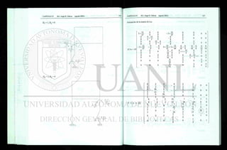 D7 = I , D = O
6 E l
16
2 El
4 E í
D 8 = l , D n = 0
El
16
4 El
Formación de la matriz Kl lu:
2 X
L2_
27
KUu = El
„ 12
- 2 x —
27
9
6
9
0
9
4
— +
3
6
12
5
9
5
12_ 4_
5 +
3
6
- 2 X
12_
27
, 1 2 „
2 X — + 2 X
27
6 6
16
6
16 9
_6_
16
_6_
16
12_
64
_6_
16
4 1 12
— + 1 + —
3 5
6
5
2
_6_
16
5
4 12 ,
— + — + 1
3 5
0
2_
4
0 0
0 o
o
_6_
16
2_
4
0
4_
4
0
0
6_
16
0
2
4
0
4_
~4
K 11 u = El
8 2 2 8
9 3 ' 3 9
2 56 6 2
3 15 5 3
2 6 56 2
3 5 15 3
8 2 2 91
9 3 3 72
2 2
0
7
0 —
3 3" 24
2
0
2 7
0 — — —
3 3 24
3
0 0 0
s
O
3
0 0 0
2 2
0 0
0 0
3~ 3
2
0 0 0
3
2
0 0 0
3
7 7 3 3
24 24 8 8
71 6 1
0
15 5 2
6 71
0
1
5 15
V
2
1
0 1 0
2 •
1
0
1
0 1
2
 