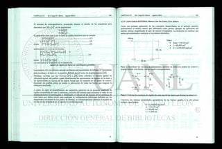 El teorema de contragradiencia, presentado durante el estudio de las armaduras para
demostrar que [i?] = en las expresiones
e=M [D]
F=[S] [p]
Es aplicable a este caso y por lo tanto se podría demostrar que se cumple:
[D*]=[A][D] (1)
y [FbUV M (2)
donde [F*]=[K*]6x6[D*] (3)
sustituyendo (1) y (3) en (2) resulta:
[F]=[A]6X6
T
[K*]6X6[A]6X6[D] O
[f]6xi=[kU6[F]6XI (4)
donde [K]=[Át
[K*][Á
y a esta matriz se le conoce con el nombre de:
matriz de rigidez de barra en coordenadas globales.
La expresión (4) nos permite calcular las fuerzas en los extremos de la barra [i7
] necesarias
para mantener a la barra en la posición definida por el vector de desplazamientos [i)].
Debemos recordar que los vectores [i7
] y [.£>] están referidos al sistema global de
referencia siendo así posible sumar directamente las aportaciones en rigidez de la barra a
las aportaciones en rigidez de las demás barras que se conectan en un punto de control.
Haciendo así posible tomar en cuenta la interacción de todas las barras que integran la
estructura analizada.
A partir de aquí, el procedimiento de: ensamble, partición de la ecuación matricial de
rigidez ensamblada de toda la estructura, solución del sistema para encontrar el valor de los
desplazamientos no-restringidos y, finalmente, el cálculo de las fuerzas en los extremos de
cada barra que deben existir para mantener la configuración deformada definida por las
magnitudes calculadas de los grados de libertad, es conceptualmente idéntico al seguido en
el caso de las armaduras en el espacio bi y tridimensional.
4.3.2 CASO PARA ESTUDIO: Marco Con Un Claro, Una Altura
Como una primera aplicación de los conceptos desarrollados en el artículo anterior,
analizaremos el mismo marco que utilizamos como primer ejemplo de aplicación del
método alterno simplificado al caso de marcos ortogonales. La intención es verificar que
ambos procedimientos conducen a los mismos resultados.
1000 kg.
10. m
,777777
1 0 m
7777777
Datos:
Área = 134.19 cm2
I = 48,699 cm4
E = 2,100,000 kgf/cm"
Paso 1: identificar los vectores desplazamiento posibles en todos los puntos de control y
asignar sentido a las barras con su ángulo correspondiente.
D5
D4
DI
D6
TD2
•
D3
D8
D9
DIO !
j-f-Dll
DI2
b2
00= o°
i
! il
o-
Ul
Paso 2: Calcular las matrices de rigidez de cada una de las barras que forman la estructura.
Usaremos las mismas propiedades geométricas de las barras, iguales a la del primer
ejemplo mencionado.
E = 2,100,000 kg./cm2
.
A = 134.19 cm2
.
I = 48,699 cm4
.
L = 1,000 cm.
 