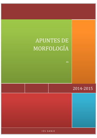 I E S S A N J E
2014-2015
APUNTES DE
MORFOLOGÍA
Ah
 