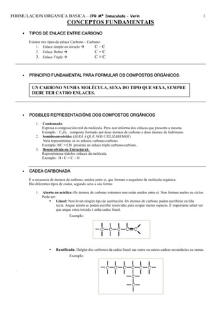 FORMULACION ORGANICA BASICA – CPR Mª Inmaculada – Verín                                                                   ...