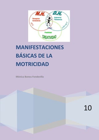 10
MANIFESTACIONES
BÁSICAS DE LA
MOTRICIDAD
Mónica Boneu Fondevilla
 