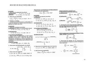 RESUMEN DE REACCIONES ORGÁNICAS




                                  18
 