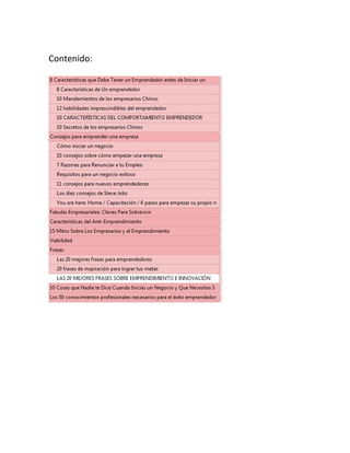 Contenido:
 