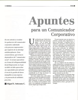 Apuntes para un Comunicador Corporativo - Miguel Antezana