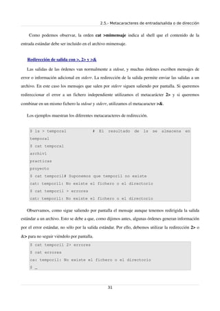 Comandos Shell Y Programacion En La Shell Del Bash