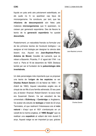 Apunts Orígen de la vida