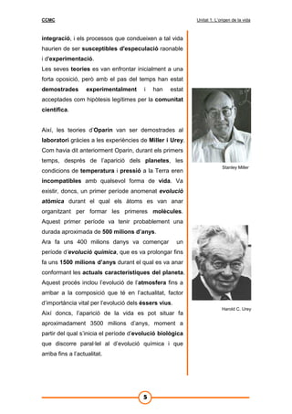 Apunts Orígen de la vida