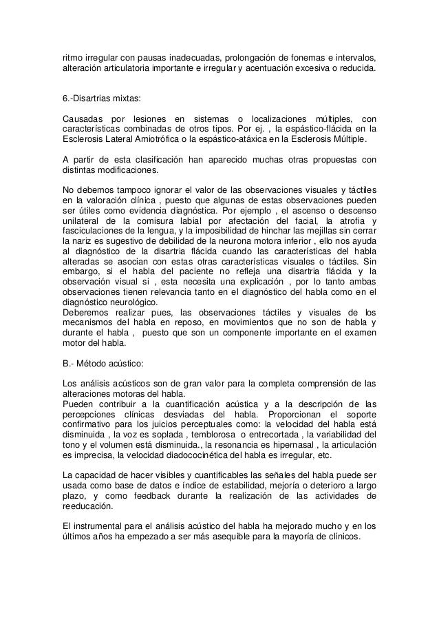 Disartria Teoria