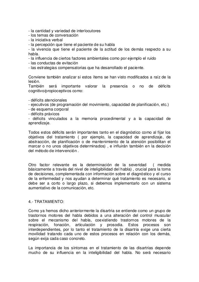 Disartria Teoria