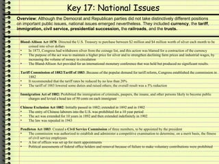 Apush keys to unit 6 gilded age politics | PPT