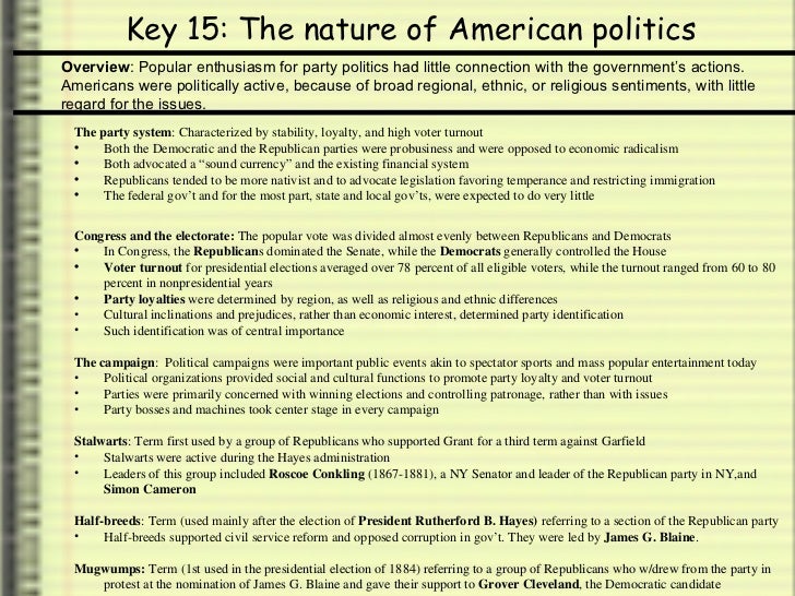 apush keys to unit 6 gilded age politics gilded age apush