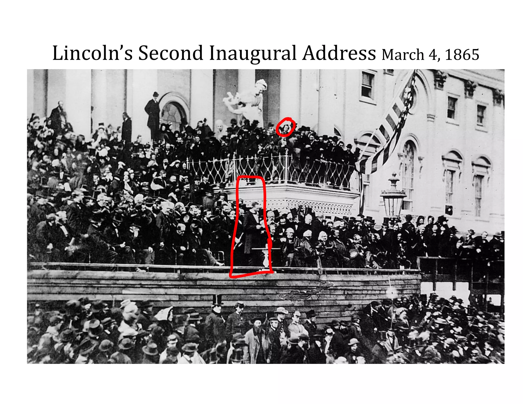 Lincoln’s	
  Second	
  Inaugural	
  Address	
  March	
  4,	
  1865
 