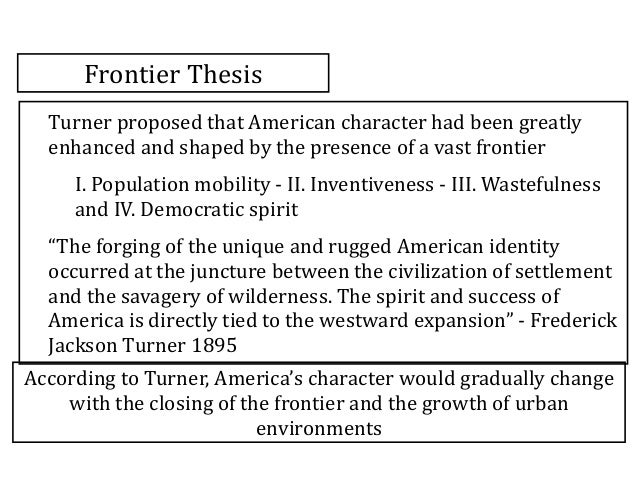 main idea of the frontier thesis