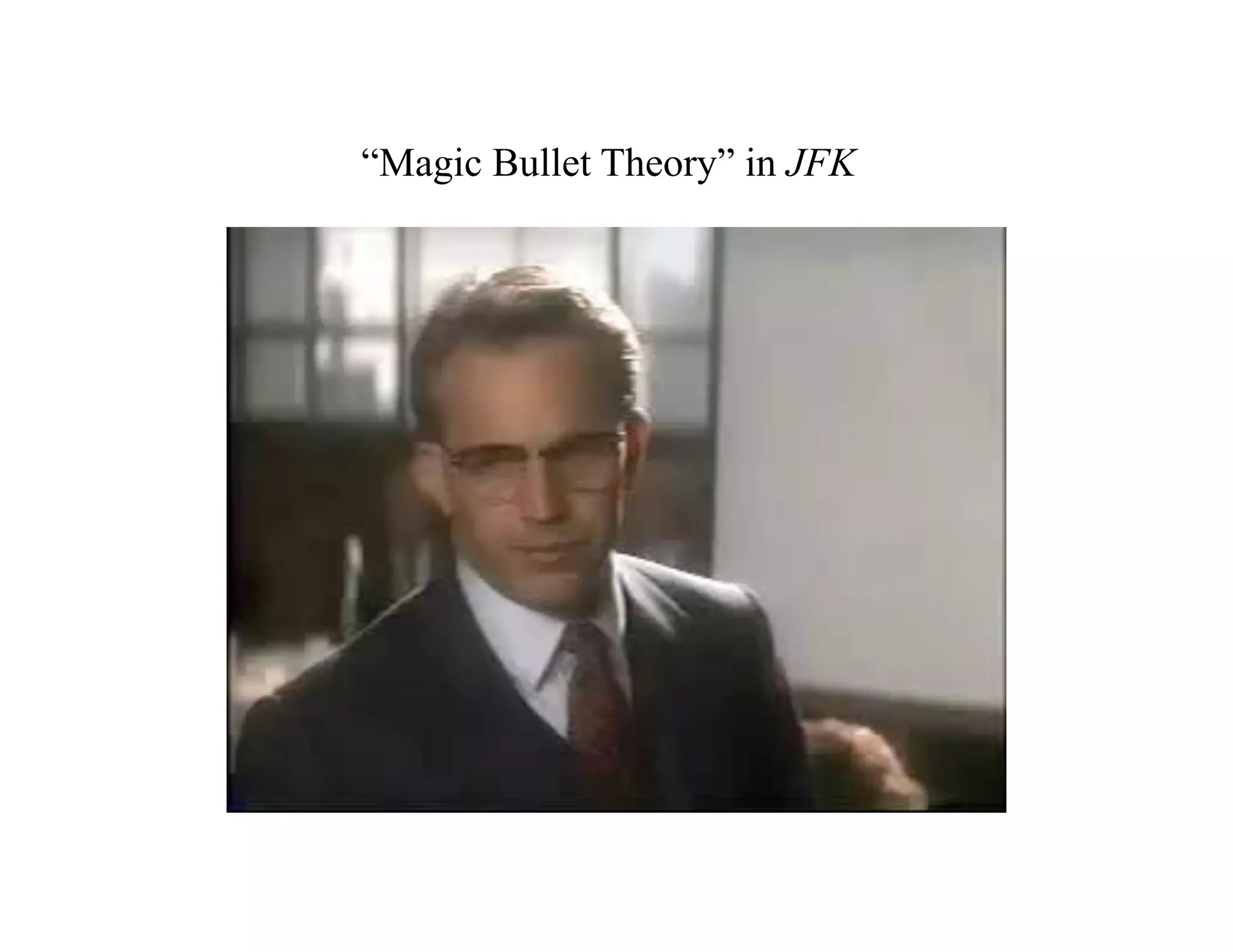 “Magic Bullet Theory” in JFK
 