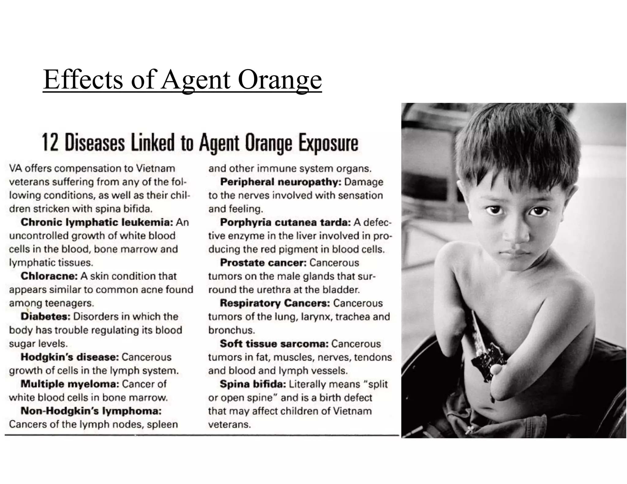 Effects of Agent Orange
 
