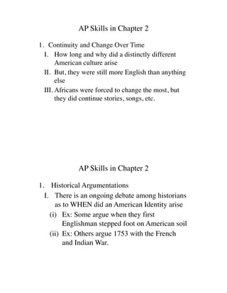 AP US History Chapter 2 | PDF
