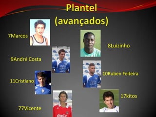 7Marcos
8Luizinho
9André Costa
10Ruben Feiteira
11Cristiano
17kitos
77Vicente
 