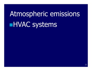 Atmospheric emissions
HVAC systems




                        25
 