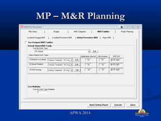 MP C M&R PlanningMP C M&R Planning
APWA 2014APWA 2014
 