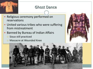 Growing need for military protection (US Cavalry)Systematic Destruction of Bison1871 to 1875, the US supported the extermination of 11 million buffalo.