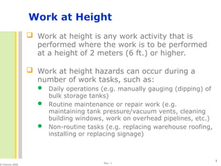 Comprehensive Work at Height Safety Training and Fall Protection | PPT