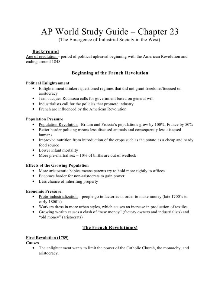 Ap World History Chapter 23 Study Guide Answers Study Poster