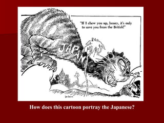 How does this cartoon portray the Japanese? 