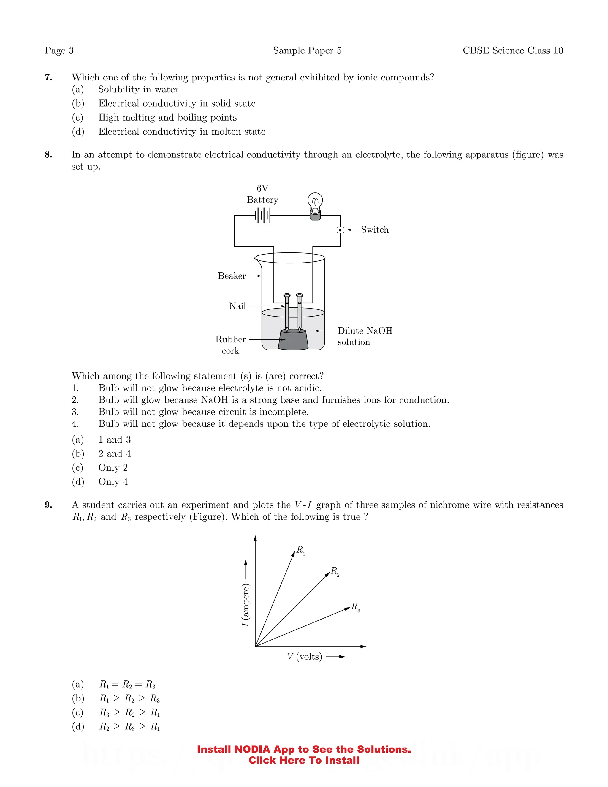 Science 30 set Sample Papers | PDF