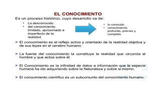EL CONOCIMIENTO Y LA REALIDAD | PDF