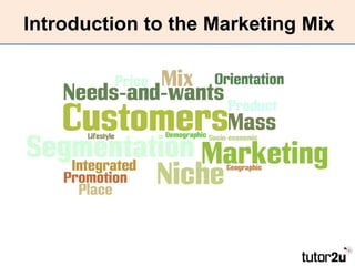 Introduction to the Marketing Mix 