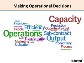 Making Operational Decisions
 