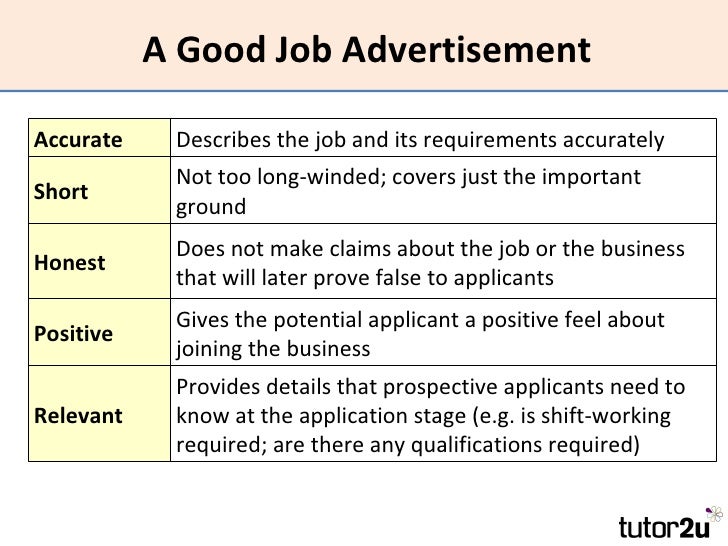 How to write a good job advert